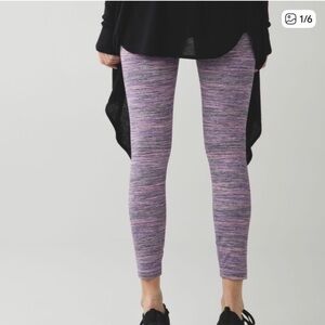 lululemon athletica Purple and Black Space Dye Leggings